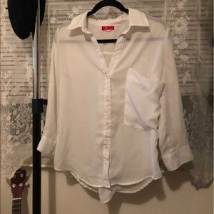 White button up blouse